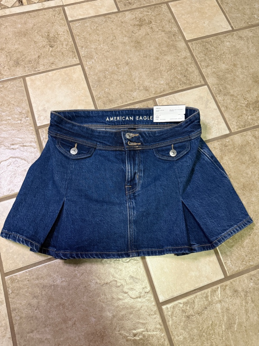 American Eagle Indigo Denim Mini Skirt